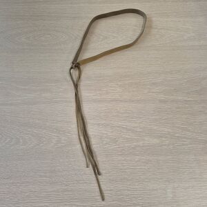 Brown Suede Belt with Tassel